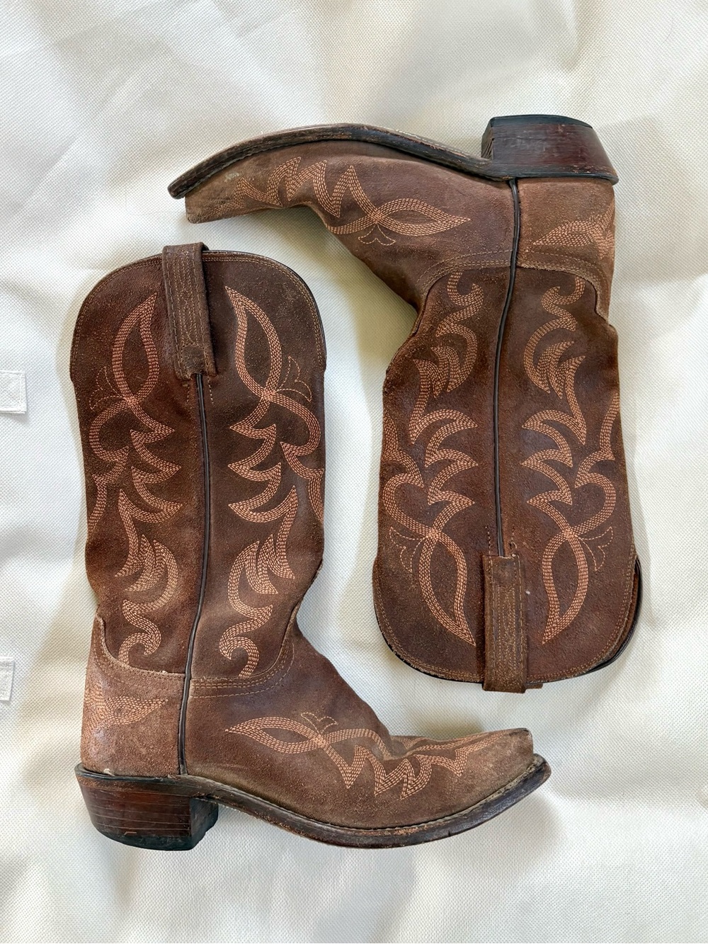 1883 Lucchese Chocolate Wax Comanche Ladies Western Boots size 5.5 - Picture 3 of 11